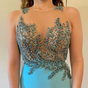 Terrani Couture Detailed Sequins Dress